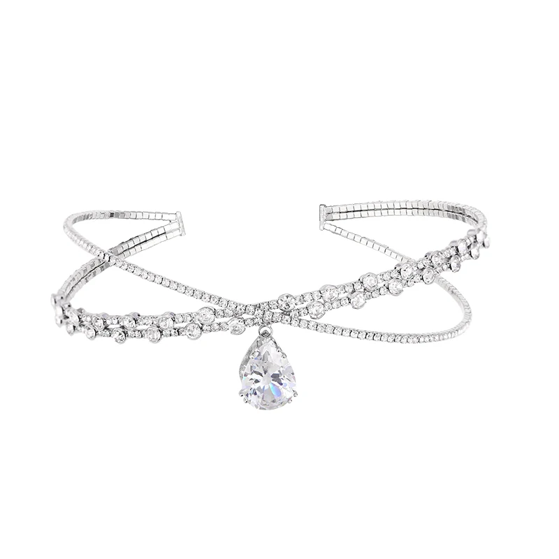 

Cross-opening diamond collar niche collar collar cold wind temperament net red neck chain women's tide necklace neck jewelry