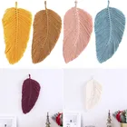 OOTDTY кисточки ручной работы Macrame гобелен с изображением листьев гобелен в скандинавском стиле настенные игрушки декор для детской комнаты Домашний Детский богемный Декор