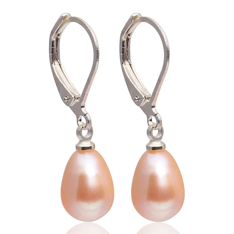 Серьги-гвоздики с пресноводным жемчугом 7-8 мм модные ювелирные изделия для