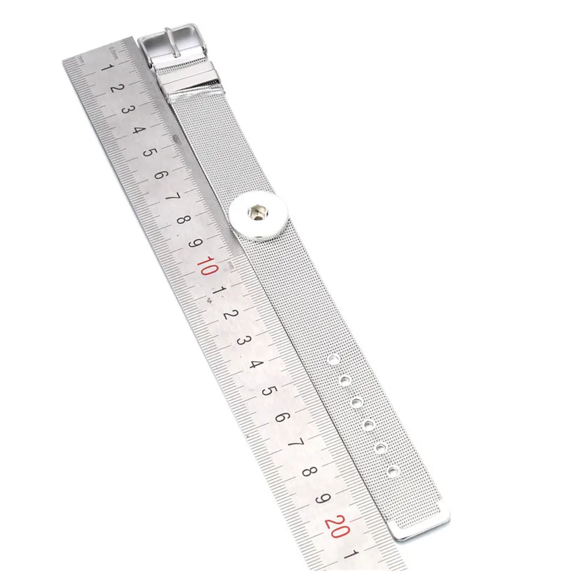 Распродажа браслеты унисекс со сменными кнопками 18 мм из нержавеющей стали для