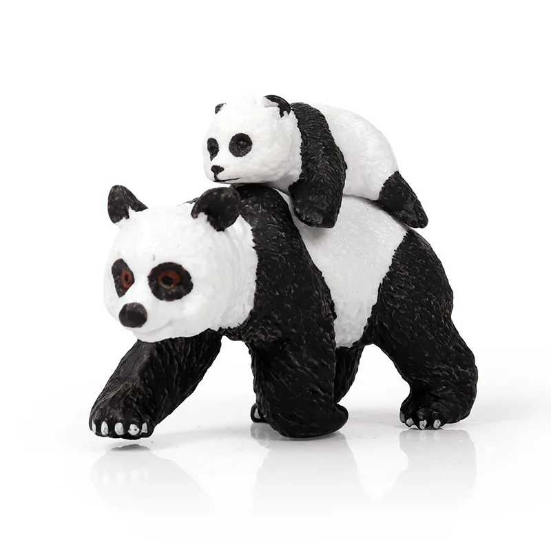 

New Children's Simulation Animal Model Giant Panda Panda Back Cub Crawling Children Panda Toy Hand-made Decoration Ornaments