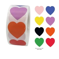 500 pcsroll red pink love heart stickers scrapbooking diy gift label sticker birthday party supplies kawaii sticker stationery