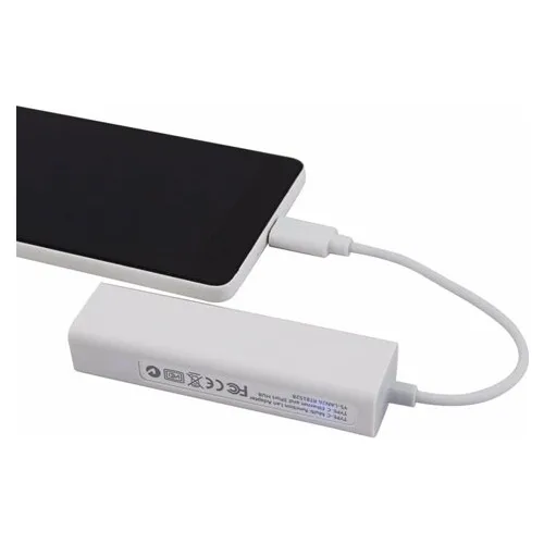 Oem Type-C USB 3.1 To Ethernet Lan Adapter + 3 Port USB 2.0 HUB
