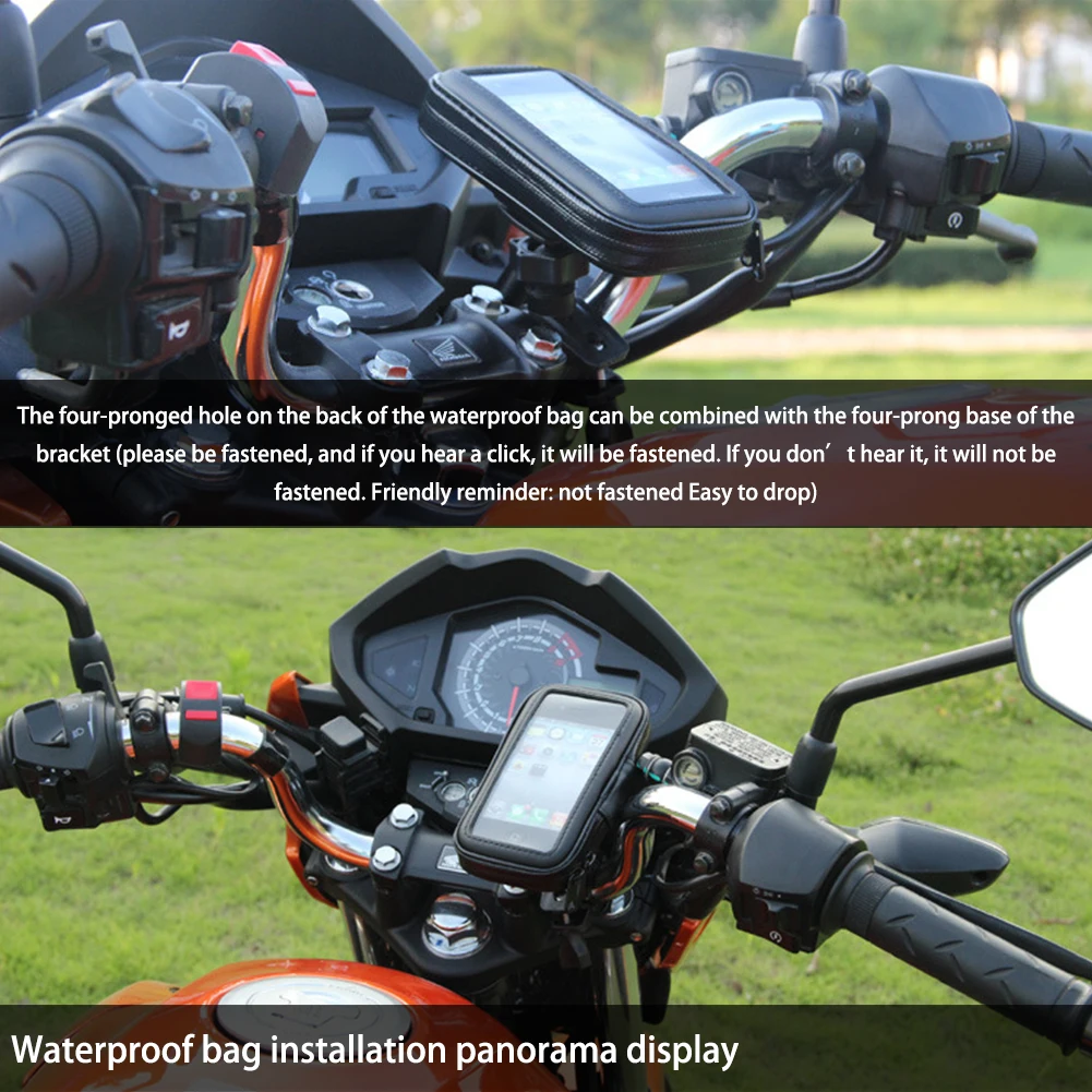 

Universal Motorcycle Bicycle Phone Holder Bag Case Handlebar Bracket Mobile Phone Mount Case Bike Phone Bag Riding Equipment