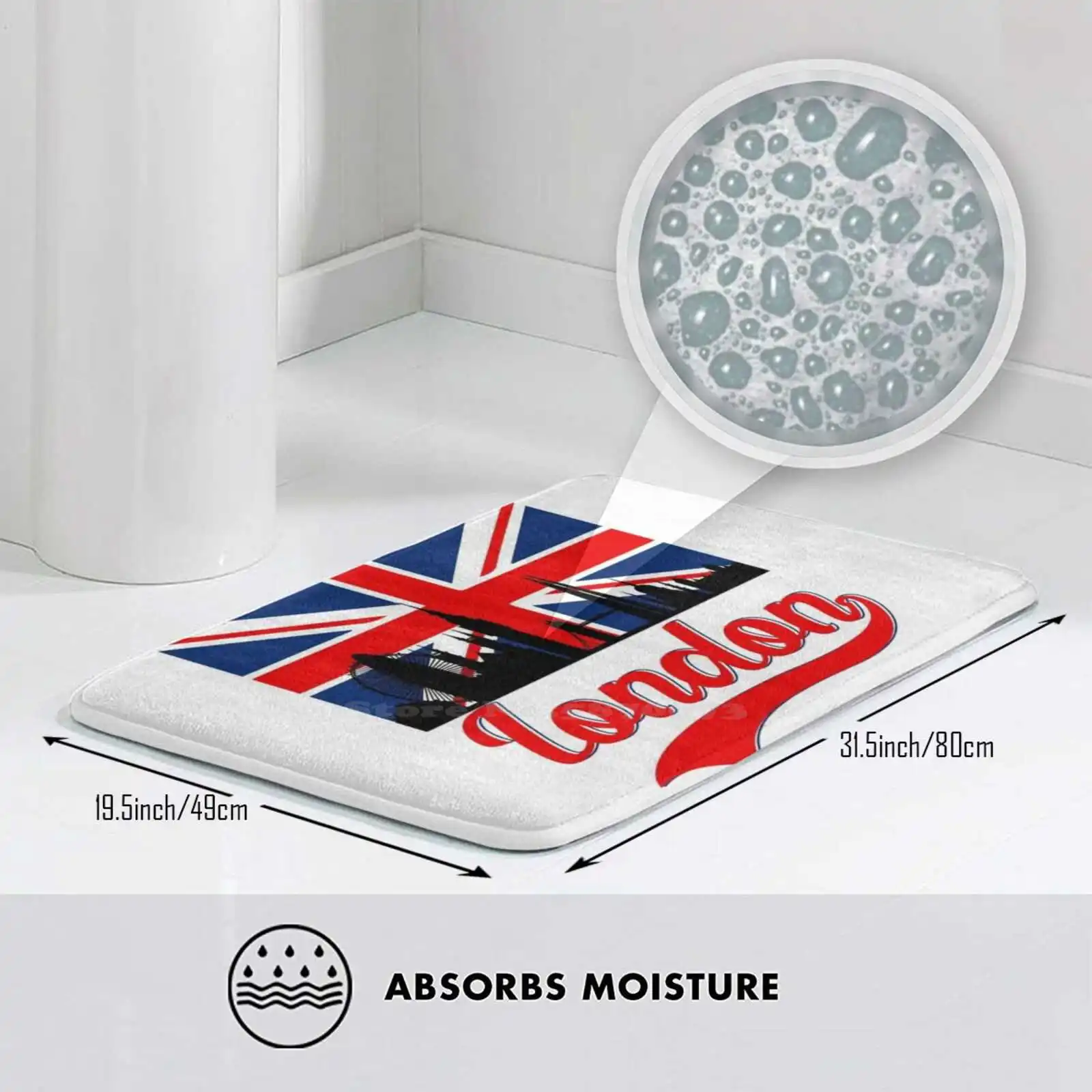 Коврик для дома с флагом Великобритании комнатный ковер путешествий на