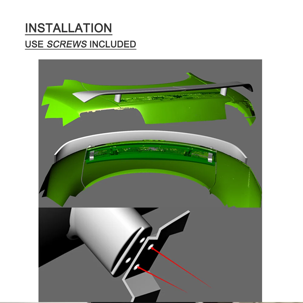 

Carbon Fiber Rear Trunk Spoiler Active Wing Lip for Audi R8 V8 V10 2008 - 2015 Boot Lip Spoiler Auto Racing Tail Wing