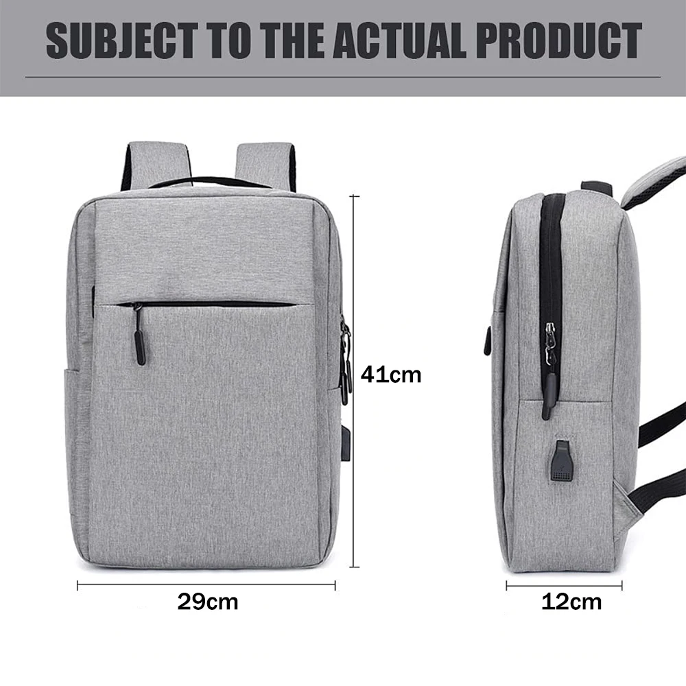 

Men's Backpack Travel Business Trip Laptop USB Charging Interface Simple Outside Bag Daypacks Male Leisure Large Capacity