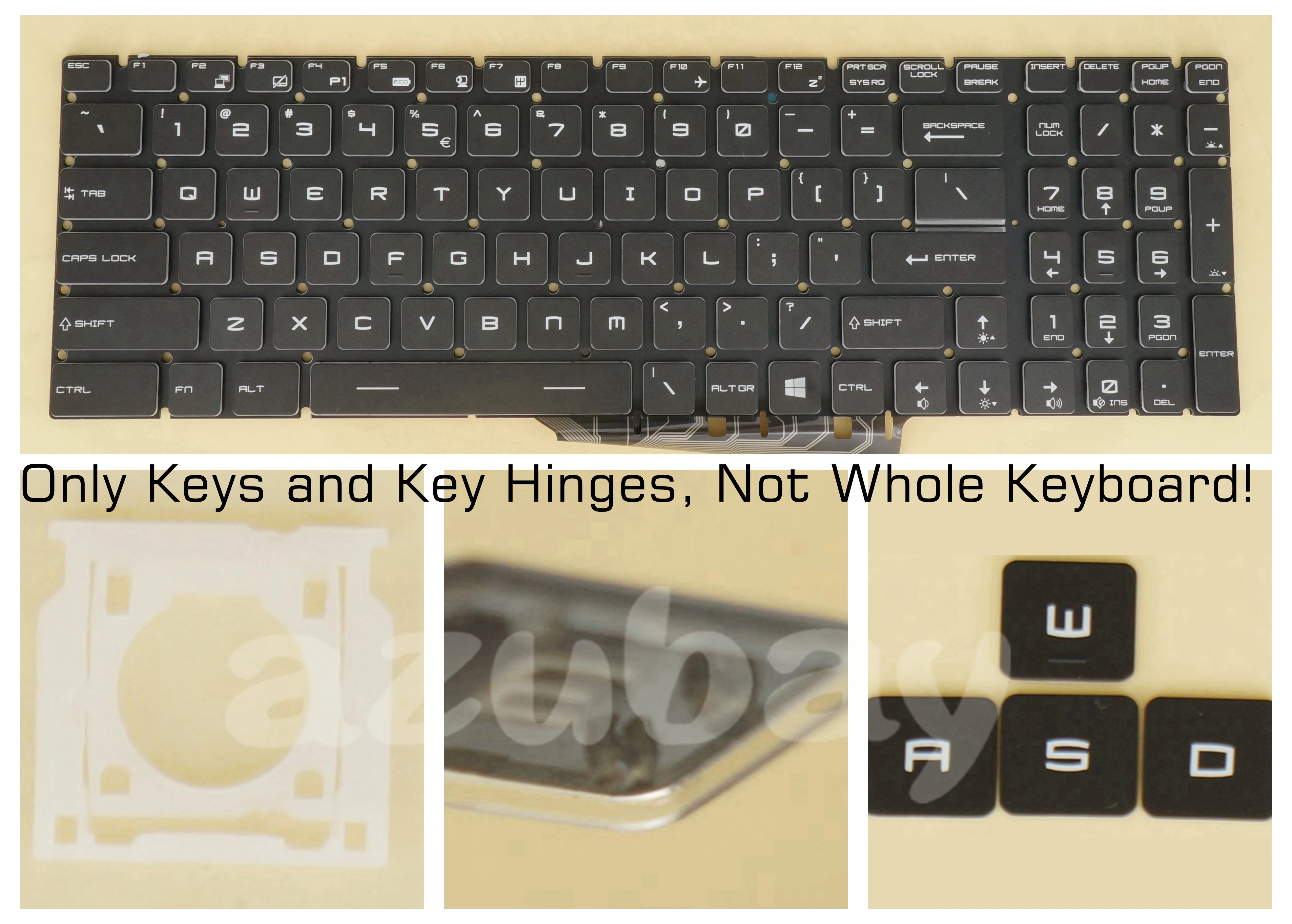 Laptop Keys For MSI GE63 GE63VR GE73 GE73VR GE75 GL75 GP75 GX63VR GE65 GS75 GT63 GT76 MS-16P1 MS-16P3 MS-17C1 MS-17C3 Darfon