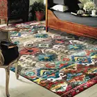 Модный абстрактный цветной разноцветный геометрический этнический стиль для гостиной прикроватный коврик для спальни коврик на заказ