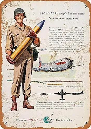 

Metal Sign - Douglas Aircraft Military Air Transport - Vintage Bar Wall Decorative