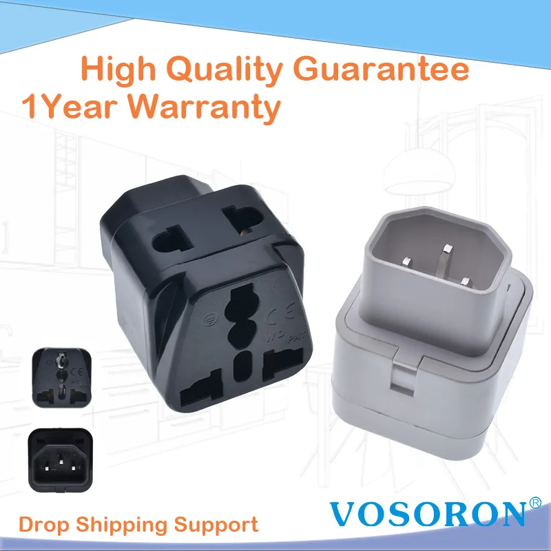 Универсальный адаптер питания для компьютера черный/белый медный 10А 250 В