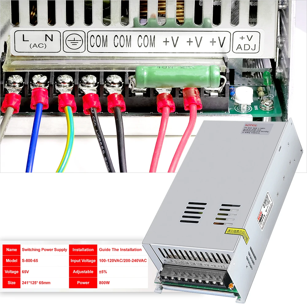 Новый S800 65 65V 800W постоянного тока Напряжение Шаг вниз USB источника питания
