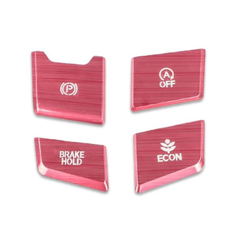 

4 шт. автомобиль Алюминиевый центральной Управление кнопка переключения передач Стикеры для Хонда сrv CR-V 2017-2021 стояночного тормоза крышка от...