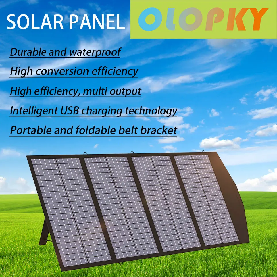 

120W portable solar panel charger for laptop power station foldable American solar battery charger