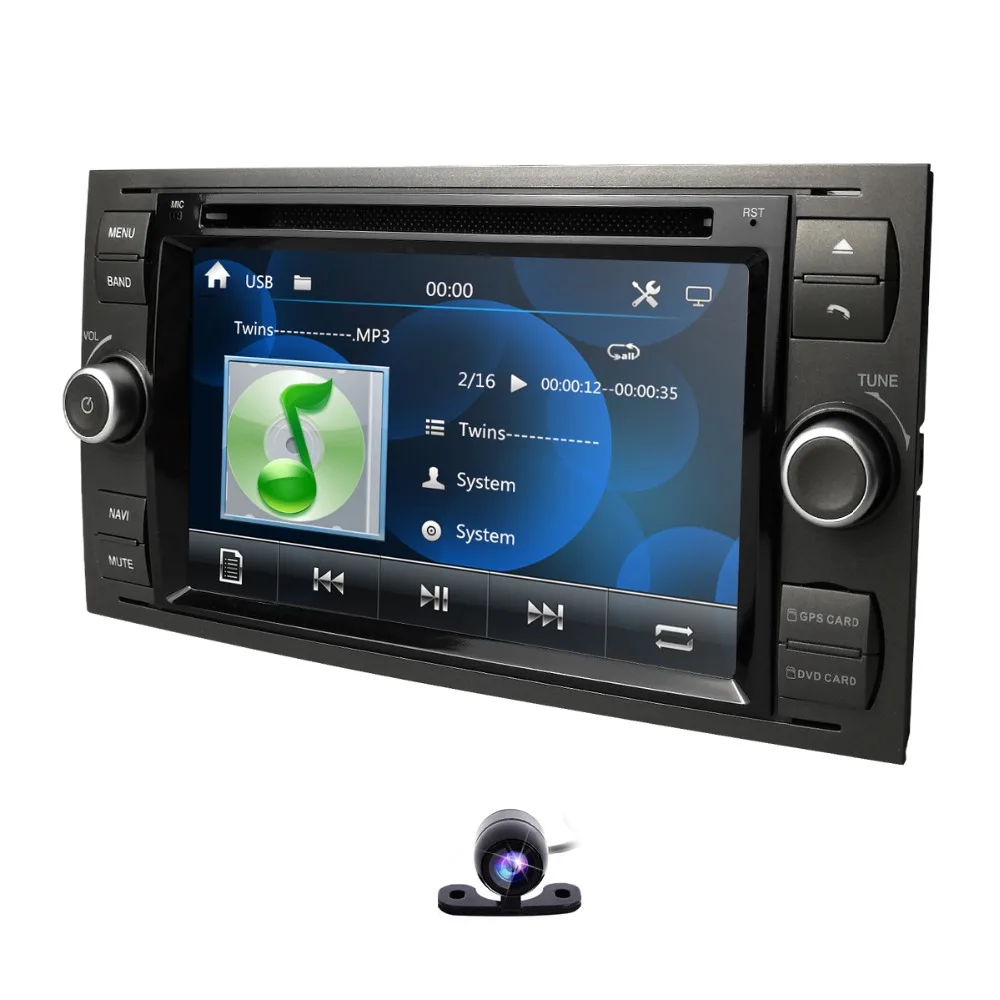 2019 автомобильный DVD 7 "gps для Ford Focus Transit C MAX Mondeo Fiest GPS навигация MirrorLink DAB +