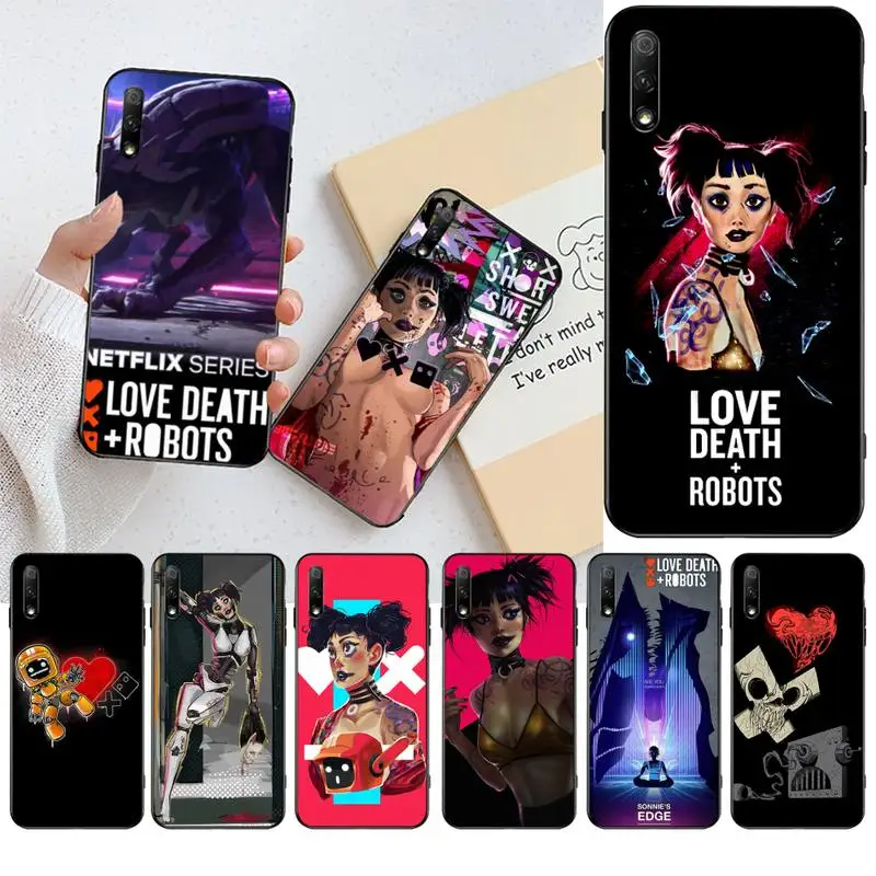 

YJZFDYRM Love, Death & Robots Black Cell Phone Case for Huawei Honor 30 20 10 9 8 8x 8c v30 Lite view pro