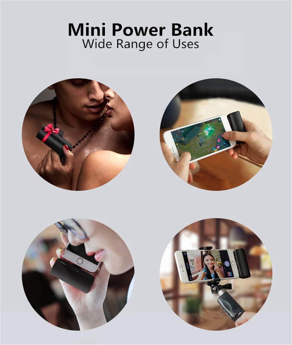 Мини банк питания 2000mAh для Xiaomi Redmi LG Внешний чехол-аккумулятор для iPhone samsung портативный мини симпатичный внешний аккумулятор