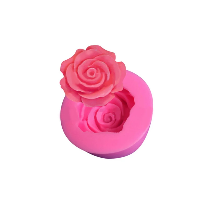 

3D цветок Fondant Mold цветение Роза Еда Класс силиконовый 50*30 мм специальные внутренние подкладки для выпечки формы Пресс-Формы для кексов желейн...