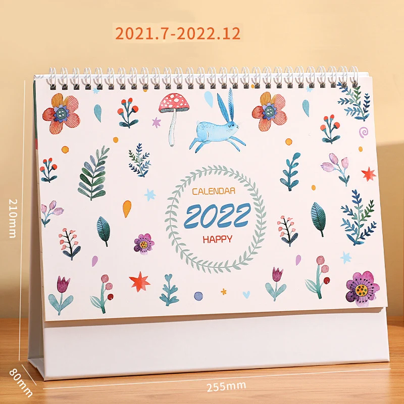 

2022 Journey Desktop Calendar Kawaii Schedule Table Planner Yearly Weekly Monthly Date Organizer Office Supplies Desk Decoration