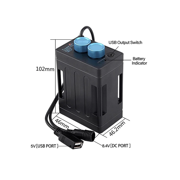 TrustFire EB03 велосипедный водонепроницаемый 8 4 V 6X18650 аккумулятор USB Power Bank чехол