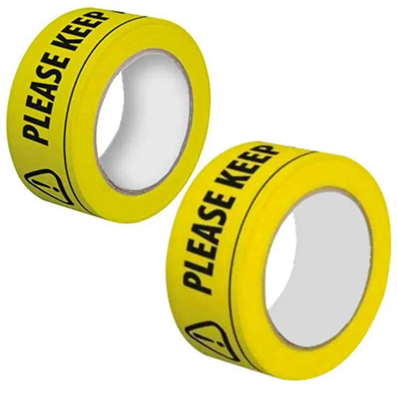 Пожалуйста держите безопасное расстояние 2 метра напольной ленты 33 м x 48 мм