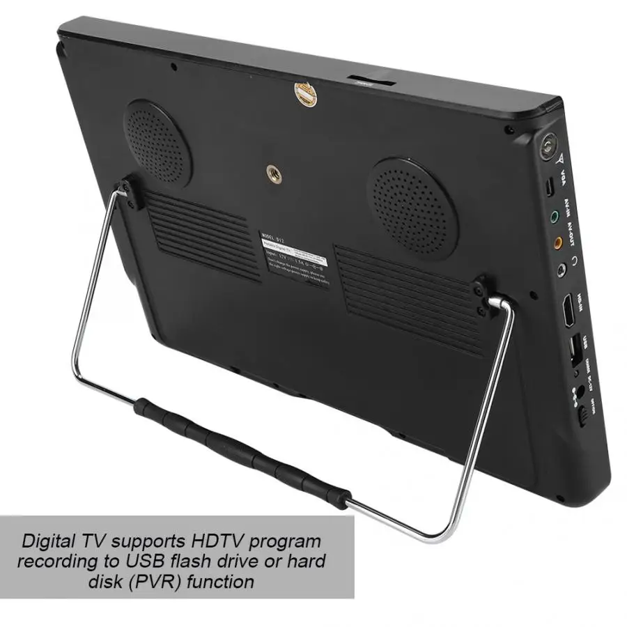 LEADSTAR 12 дюймов Портативный Мини ТВ поддерживает DVB-T/T2/H265/Hevc Dolby Ac3 1280*800 карты памяти