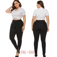elegant womens pants black split slim fallwinter office ladies casual pants 2022 fashion flare slit elastic legs