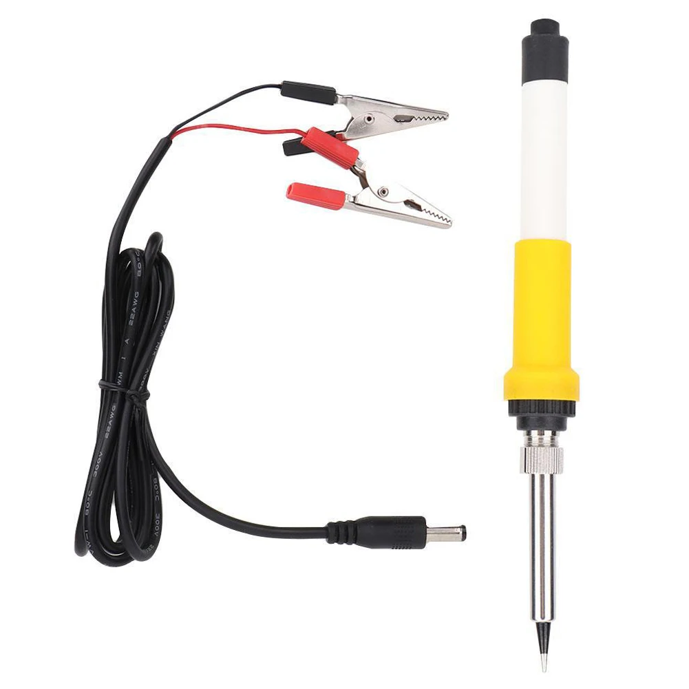 

Electric DC 12V 60W Soldering Iron Portable Soldering Iron Kit with Crocodile Clamp for Car Phone Repair DIY Circuit Design