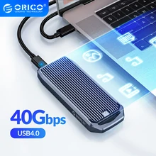 ORICO LSDT M2 SSD Case 40Gbps NVME Enclosure M.2 to USB Type C 4.0 SSD Adapter for NVME PCIE M Key SSD Disk Box M.2 SSD Case