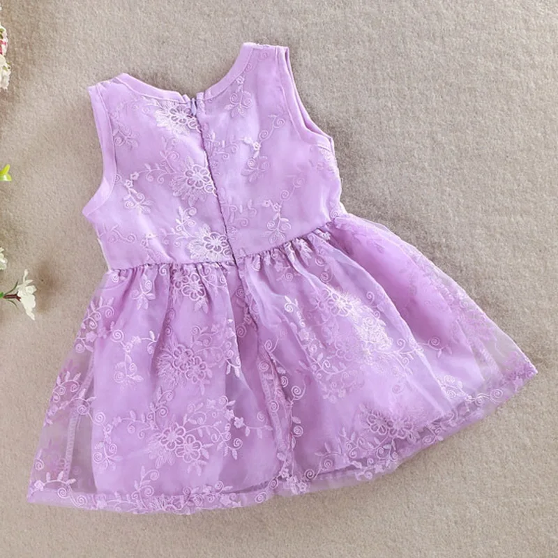 Детское платье с цветочной вышивкой без рукавов|lace dresses for girls|dresses girlskids lace dress |