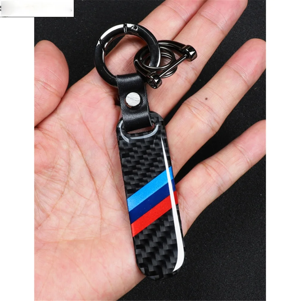 Брелок для ключей с логотипом автомобиля из углеродного волокна Стайлинг bmw M 1 3 5 X