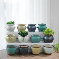 modern ceramic hand painted mini flowerpot succulents ceramic decorations for balcony home decor small flower pots