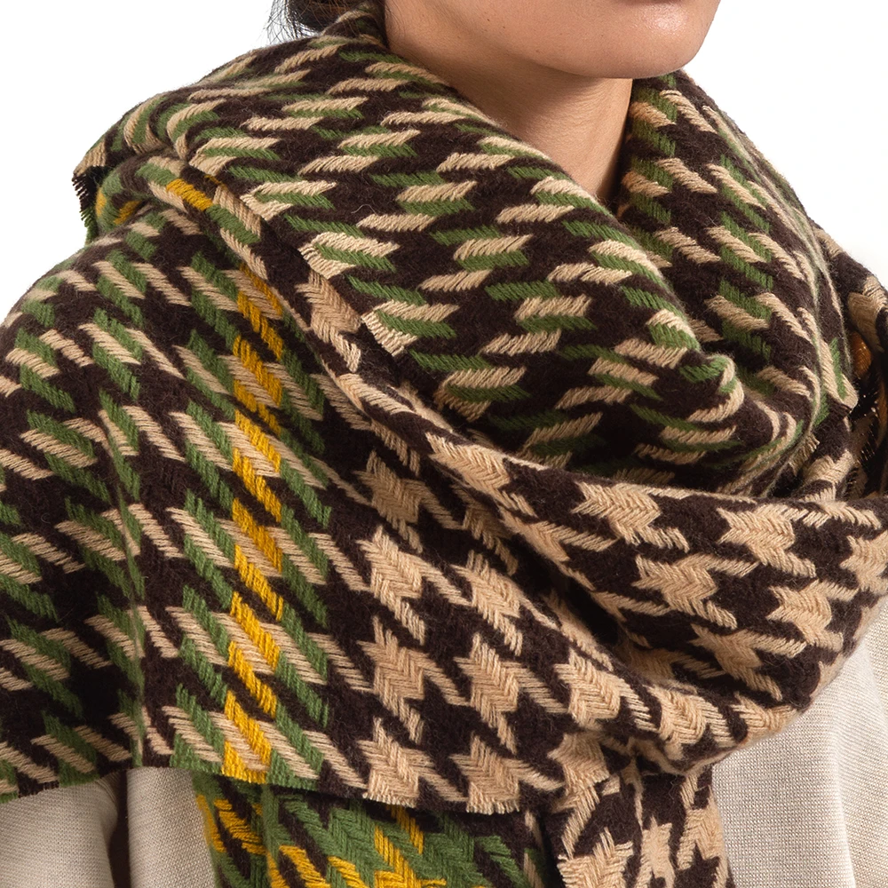 2021 зимний клетчатый шарф для женщин имитация кашемира стильная женская шаль