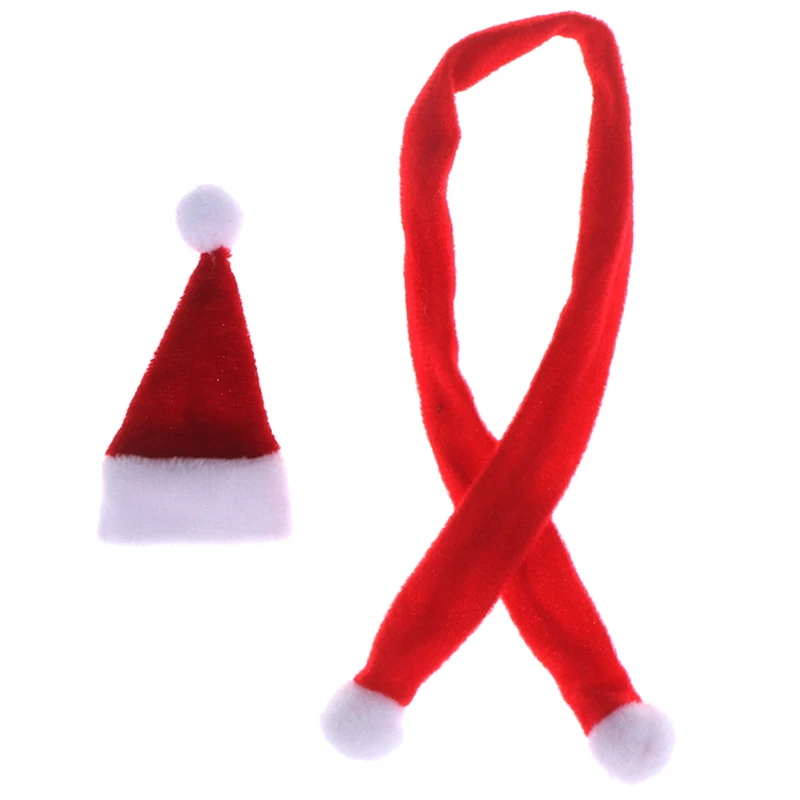 

Colorful Christmas Hat + Scarf Dollhouse Accessories Decor Doll Lovely Hat Dollhouse Miniature Best Xmas Gift for Gifts