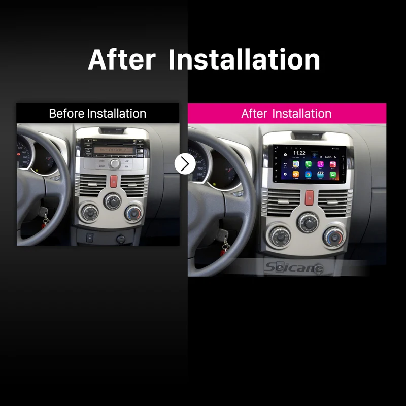 Автомобильный мультимедийный плеер Seicane 7 дюймов Android 10 0 200*100 мм радио GPS навигация