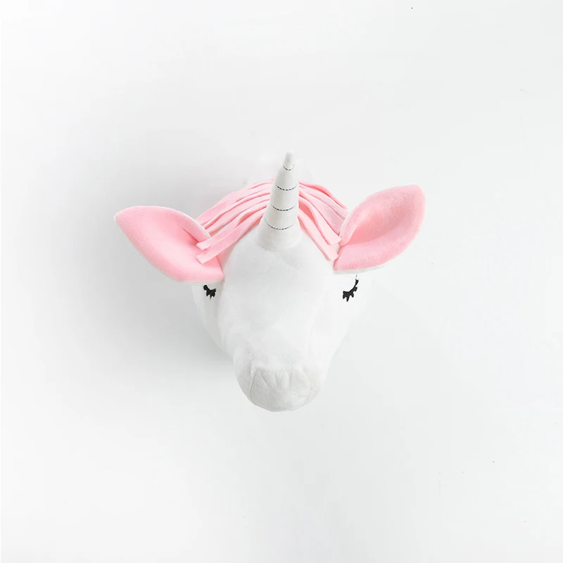 Украшение для детской комнаты, 3D головы животных, слон, олень, единорог, голова, Настенный декор для детской комнаты, украшение детской комнаты