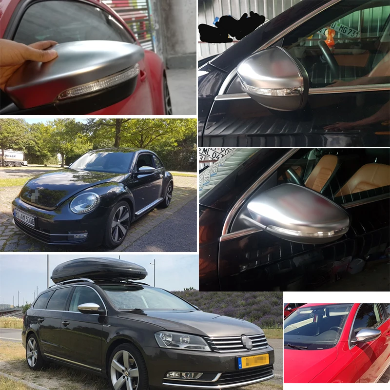 X-CAR 2 шт. матовые хромированные накладки на зеркала заднего вида для Volkswagen Passat B7 CC