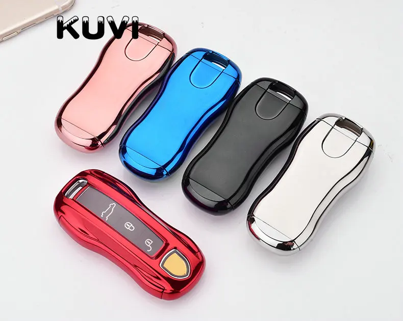 PC + TPU чехол для ключа автомобиля Porsche Cayenne Macan 911 Boxster Cayman Panamera key case Аксессуары