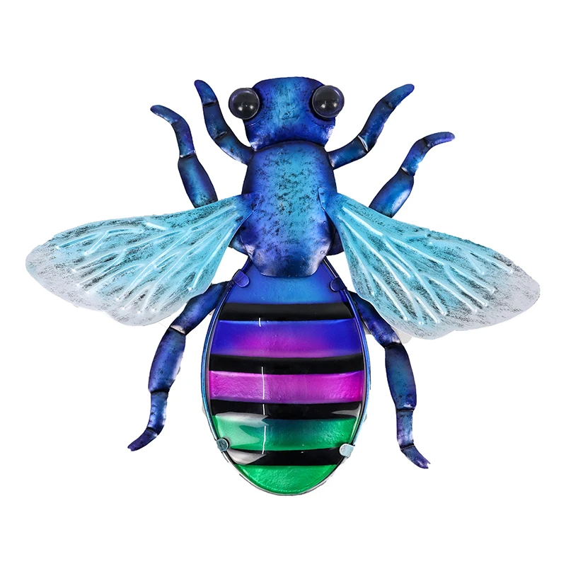 Металлические цветные украшения на стену для дома и сада миниатюрные животные уличные статуи скульптуры