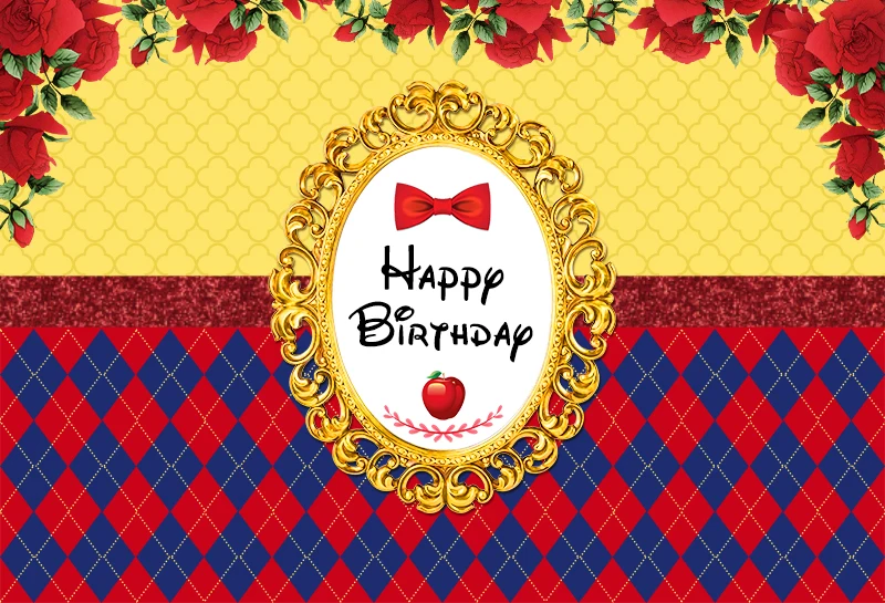 Пользовательский желтый красный цветок фотобудка Дети День рождения фон