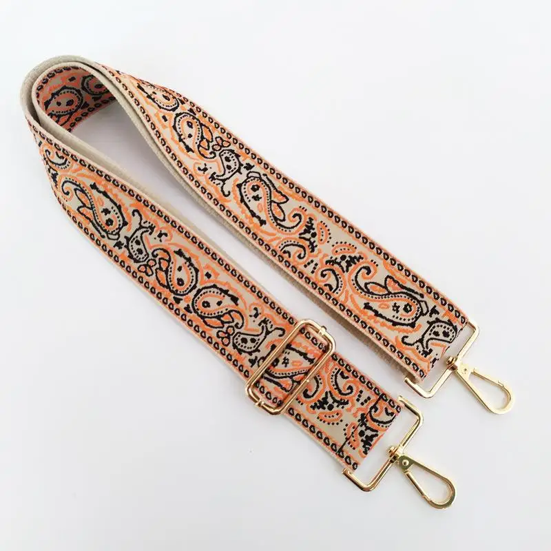 Ethnic Style Embroidery Shoulder Bag Adjustable Strap Replaceable Long Shoulder Strap Belt Accessories For Handbags Bag Handles