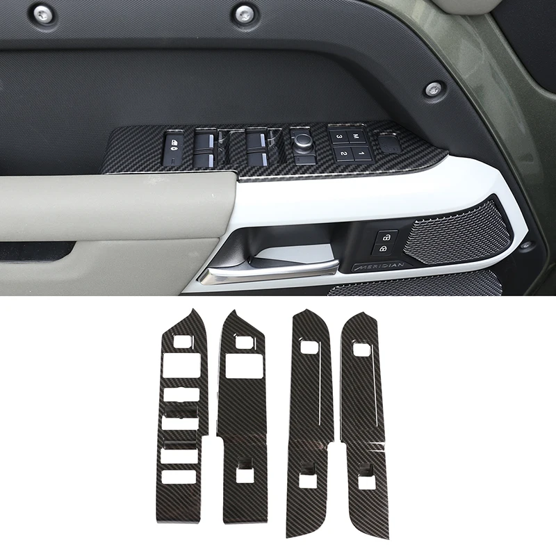 

Car Interior Glass Lift Trim for Land Rover Defender 90 110 2020-2022 ABS Window Lift Switch Buttons Frame Cover ​LHD & RHD