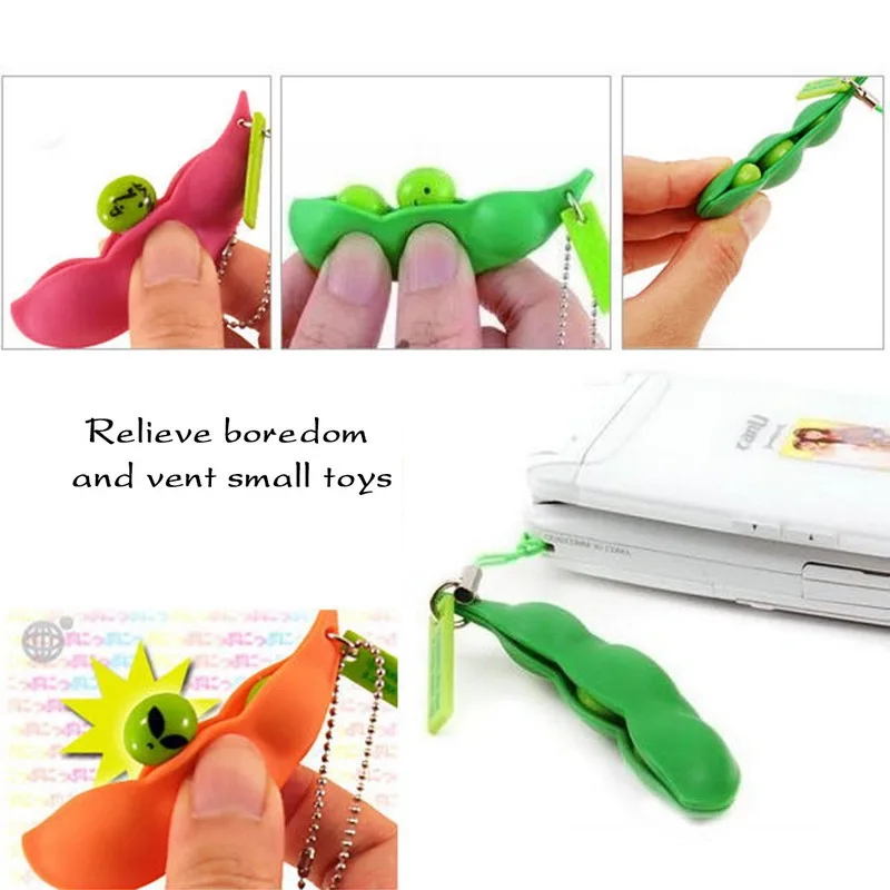 

Fidget Toys Decompression Edamame Toys Squishy Squeeze Peas Beans Keychain Cute Stress Adult Toy Rubber Boys Xmas Gift
