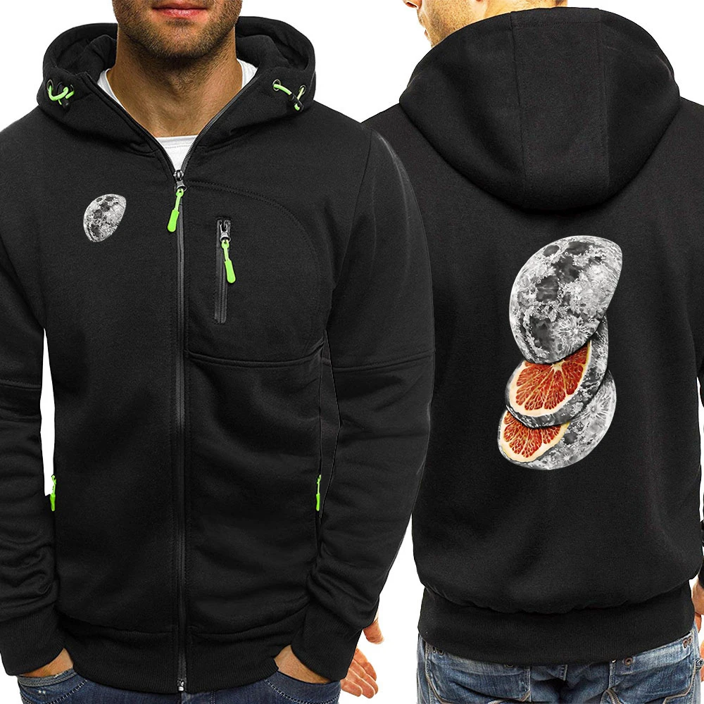

Planet Fruit Orange Funny Hooded Male Casual Fashion Streetwear Creativity Hip Hop Sweatshirts Men Harajuku Zipper Men Hoodie
