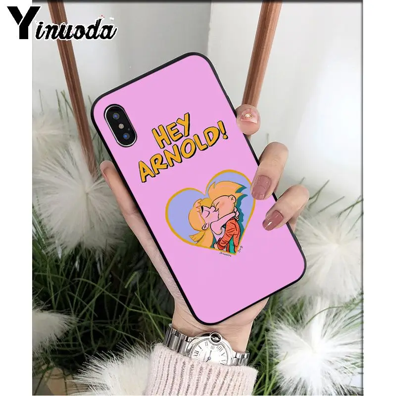 Yinuoda Hey Arnold TPU силиконовый мягкий черный чехол для телефона iPhone 5 5Sx 6 7 7plus 8 8Plus X XS MAX XR