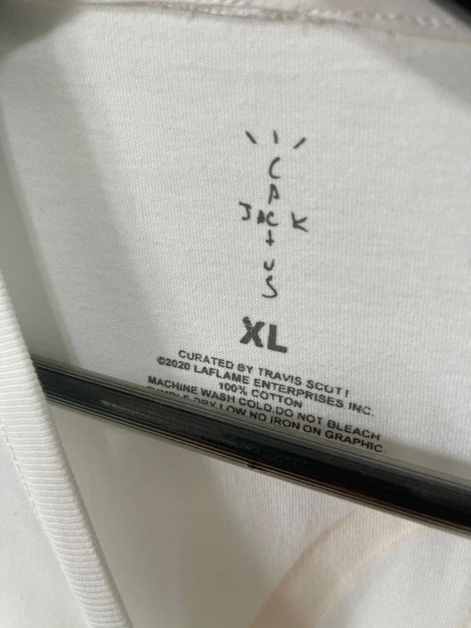 

Color Foam Printing Letters Cactus Jack Travis Scott T shirt Men Women Tee Loose Tops Short Sleeve men clothing