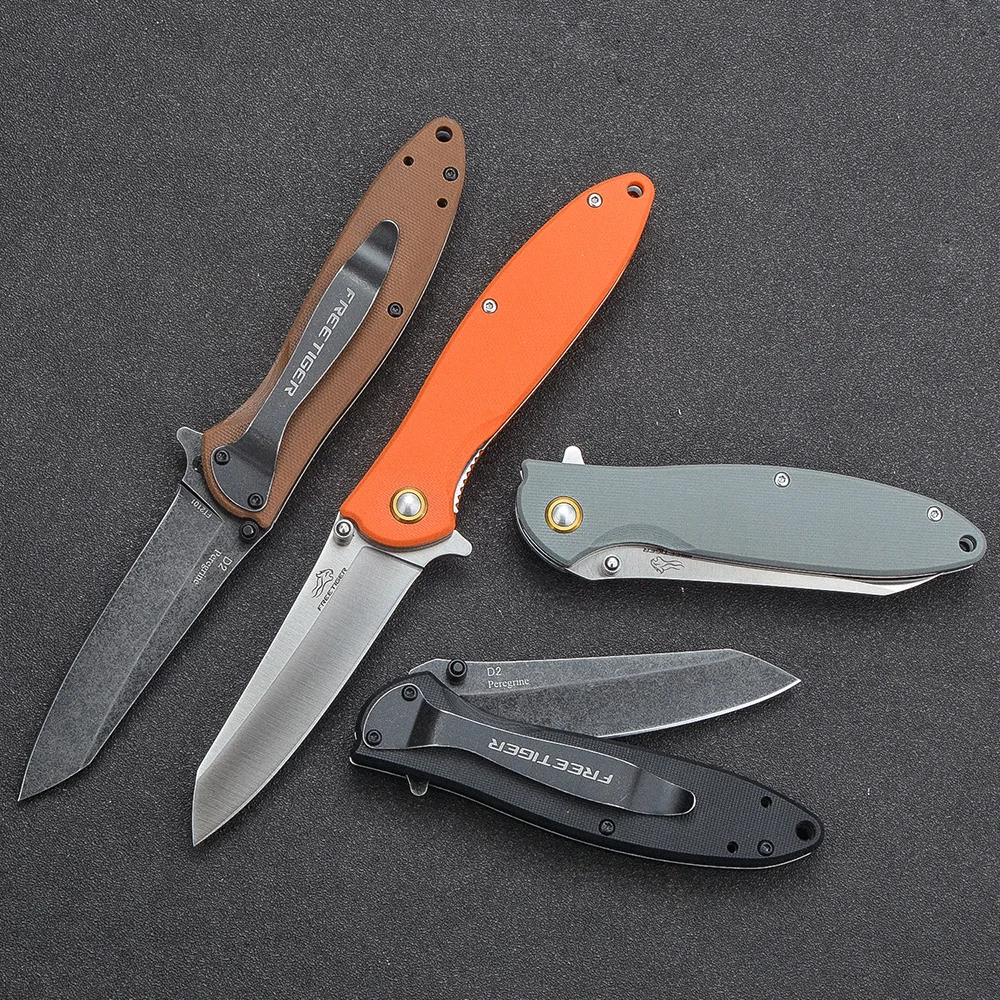 FREETIGER New FT2101 Folding Pocket Knife D2 Blade Outdoor Camping Selfdefence Hunting Survival Clip Knives Edc Tools | Инструменты