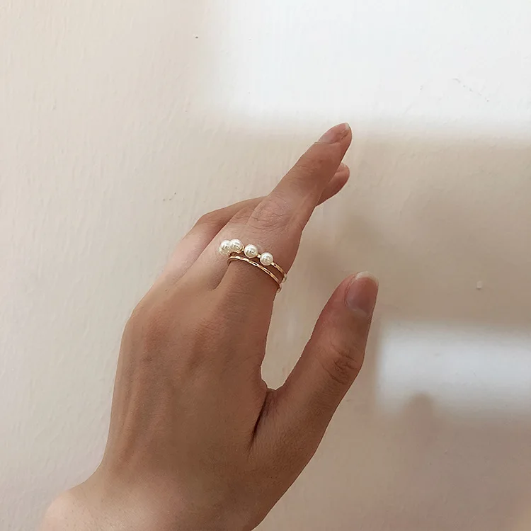 Шикарные элегантные золотые двухслойные геометрические открытые круглые