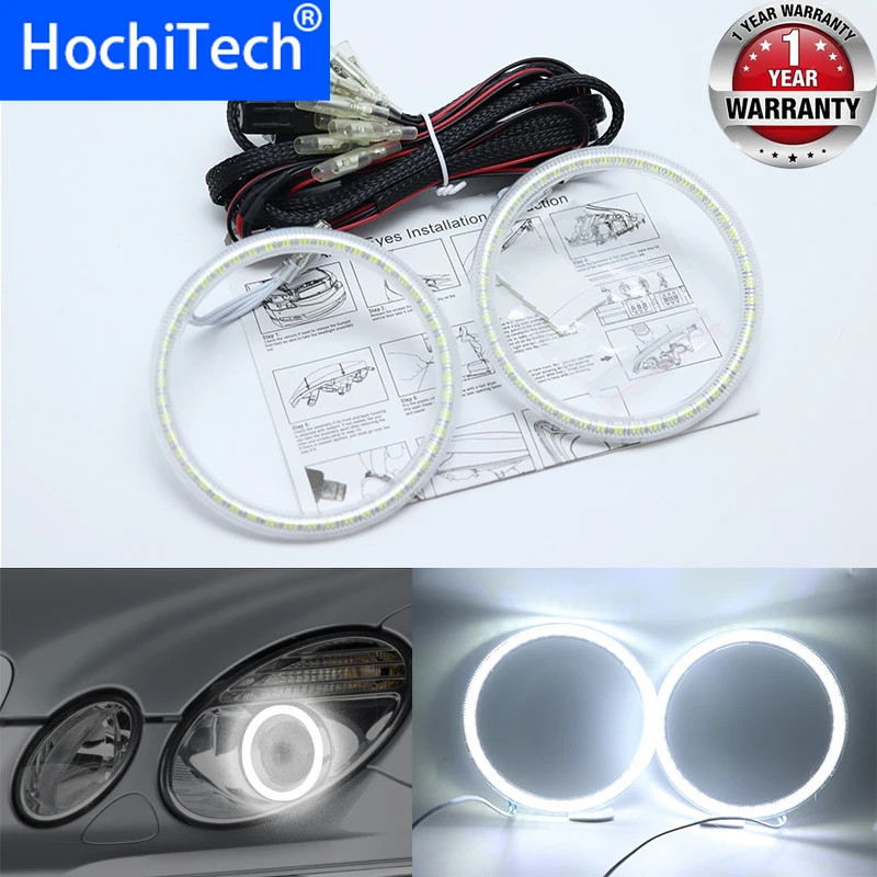 

For Mercedes-Benz e class w211 E200 E220 E270 E280 E320 E420 CDI 2003-09 Ultra bright SMD white LED angel eyes halo ring kit