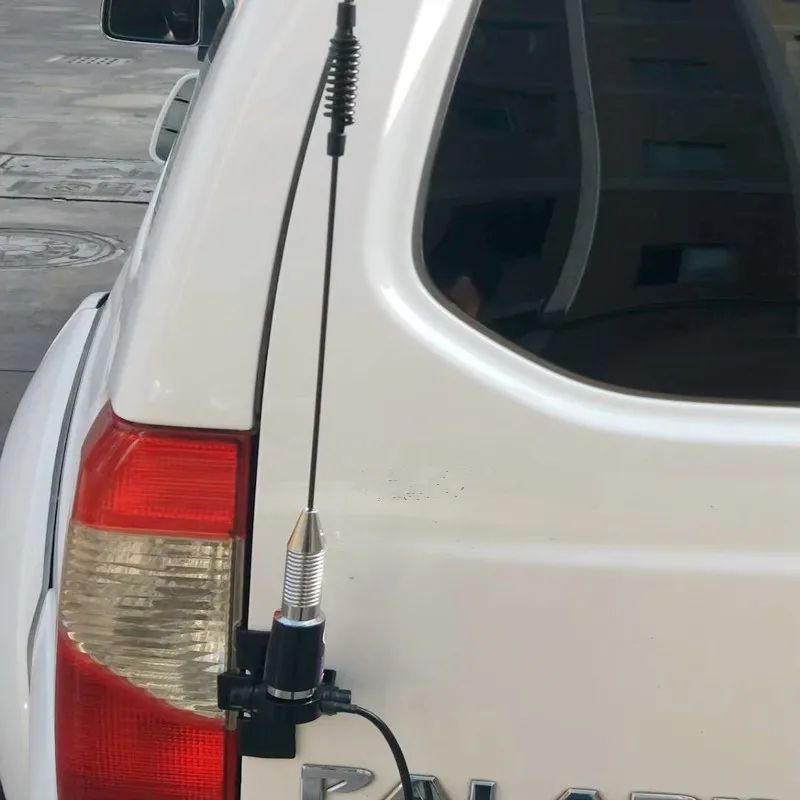 UHF 460 м гибкая пружинная плетка антенна для мобильного радио кронштейн стальная с